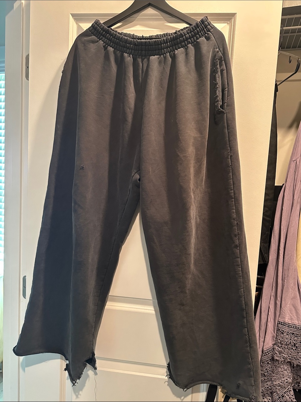 Balanciaga distressed sweat pants